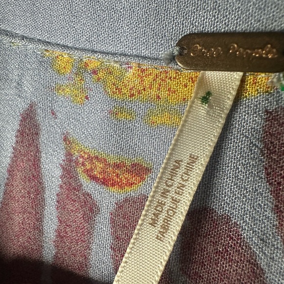 EUCFree People Field of Butterflies Tunic Top Women's Small Purple V-Neck
Blouse - Picture 9 of 9